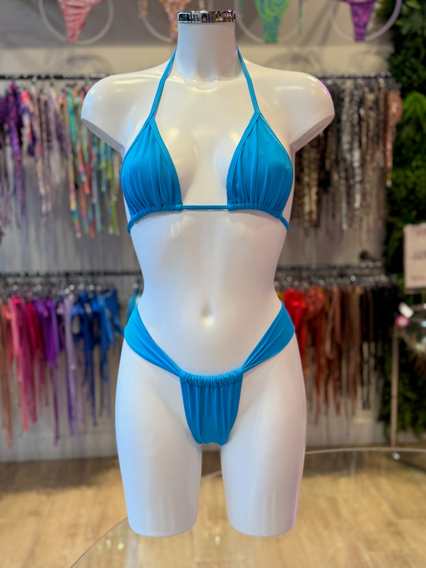 TANGA CORTINA BASICO AZUL