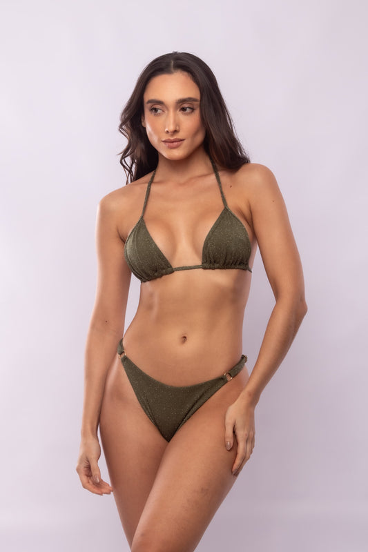 TRIÁNGULO CORTINA LUREX MILITAR
