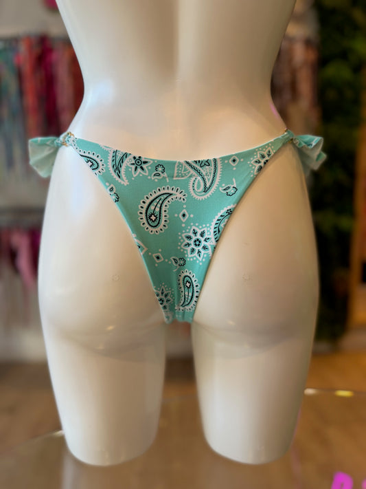 TANGA FLECOS BANDANA CELESTE