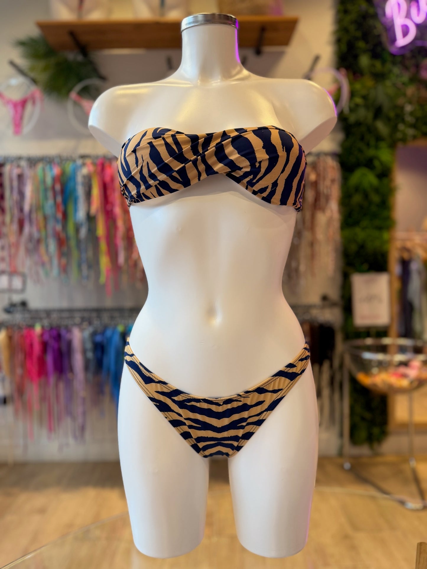 TANGA ASA DELTA ZEBRA ORO-MARINO