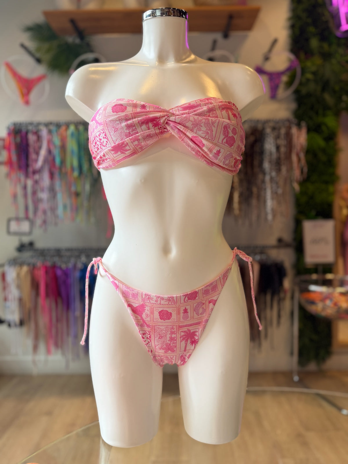 PALABRA DE HONOR COPAS SHINE ESTAMPA TROPICAL ROSA