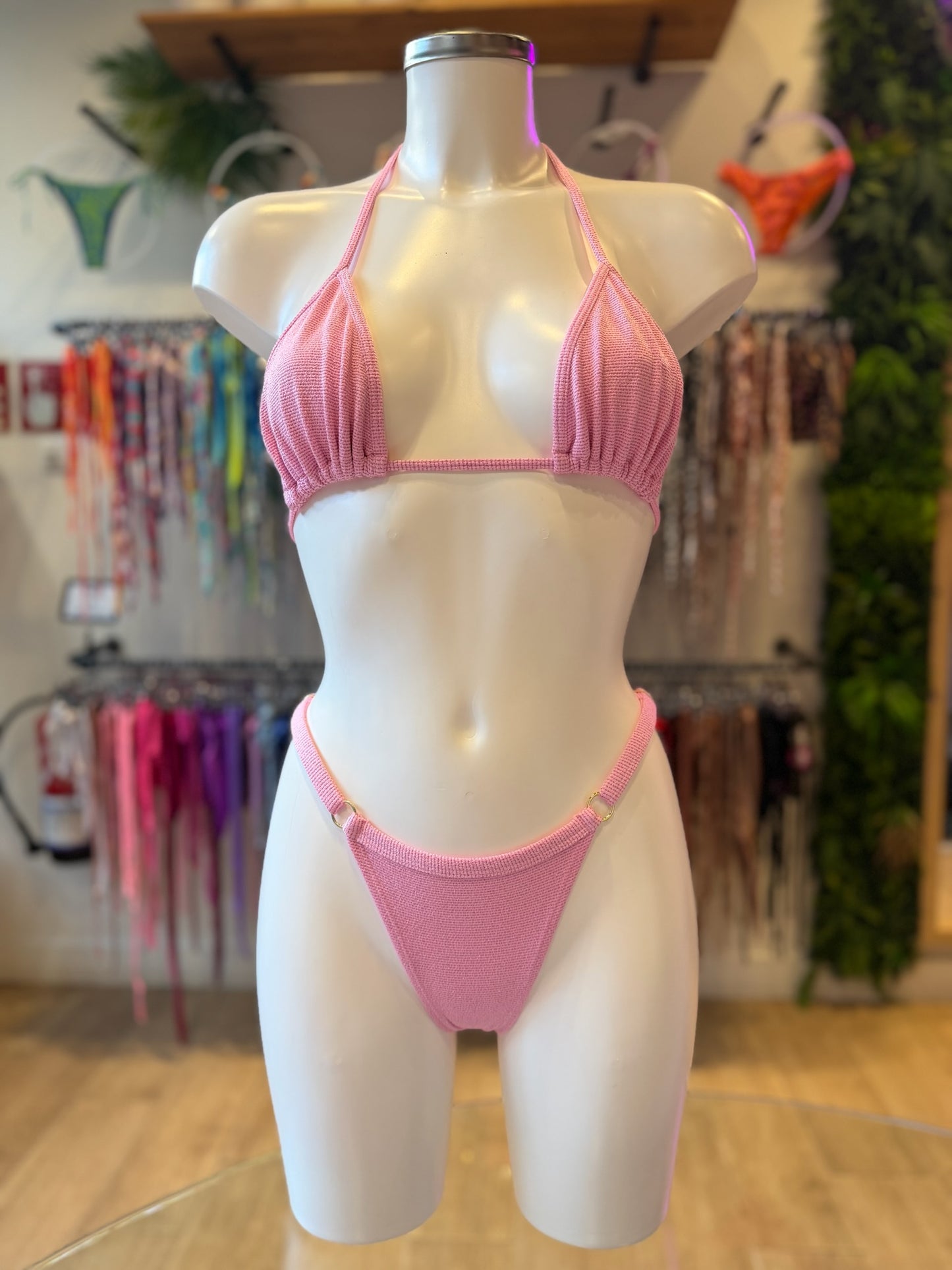 MINI TANGA REGULABLE LUREX CHICLE
