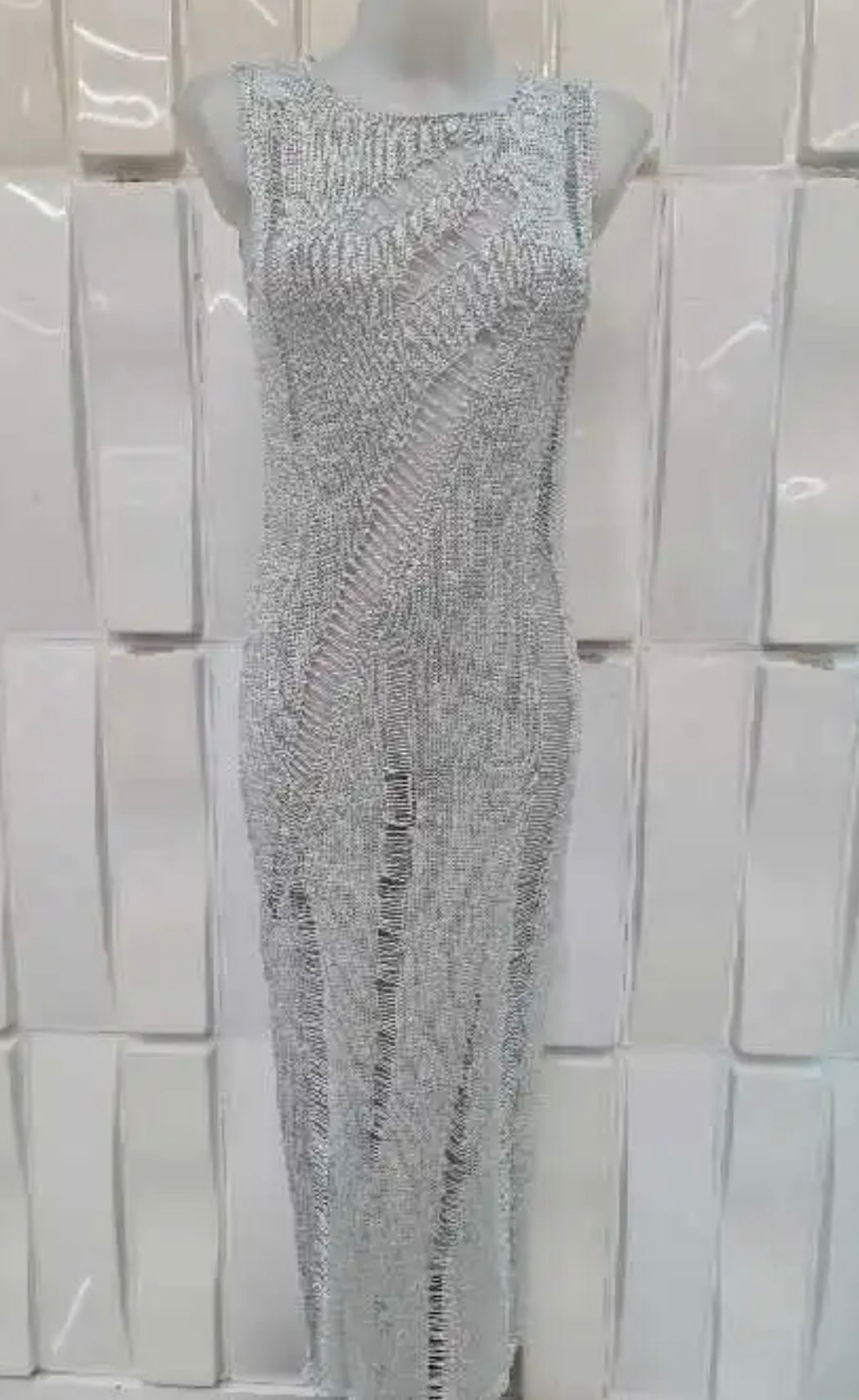 VESTIDO LUREX ROTURAS
