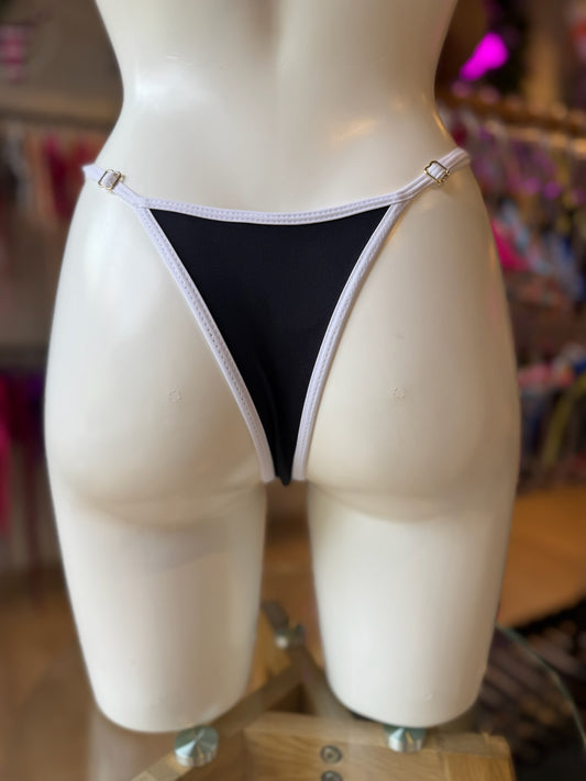 TANGA REGULABLE BICOLOR NEGRO-BLANCO