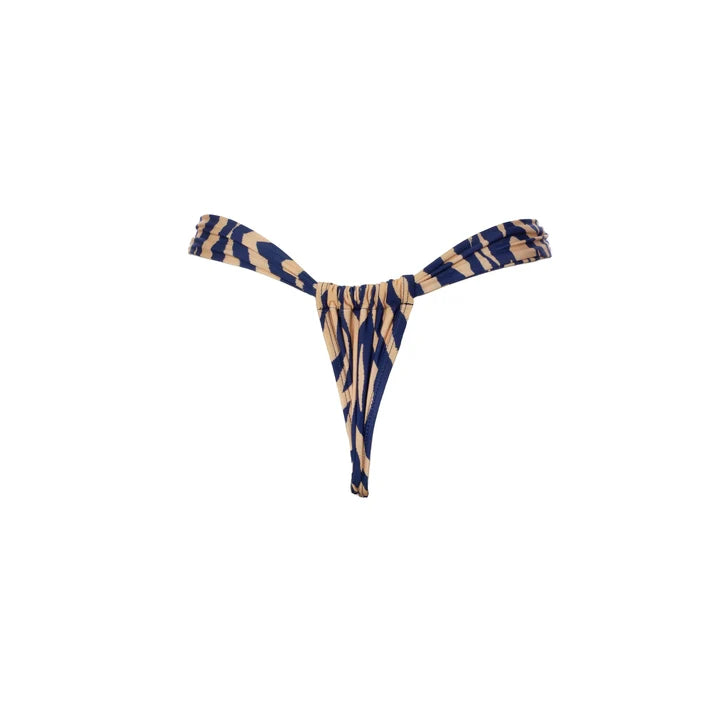 TANGA CORTINA ZEBRA ORO-MARINO