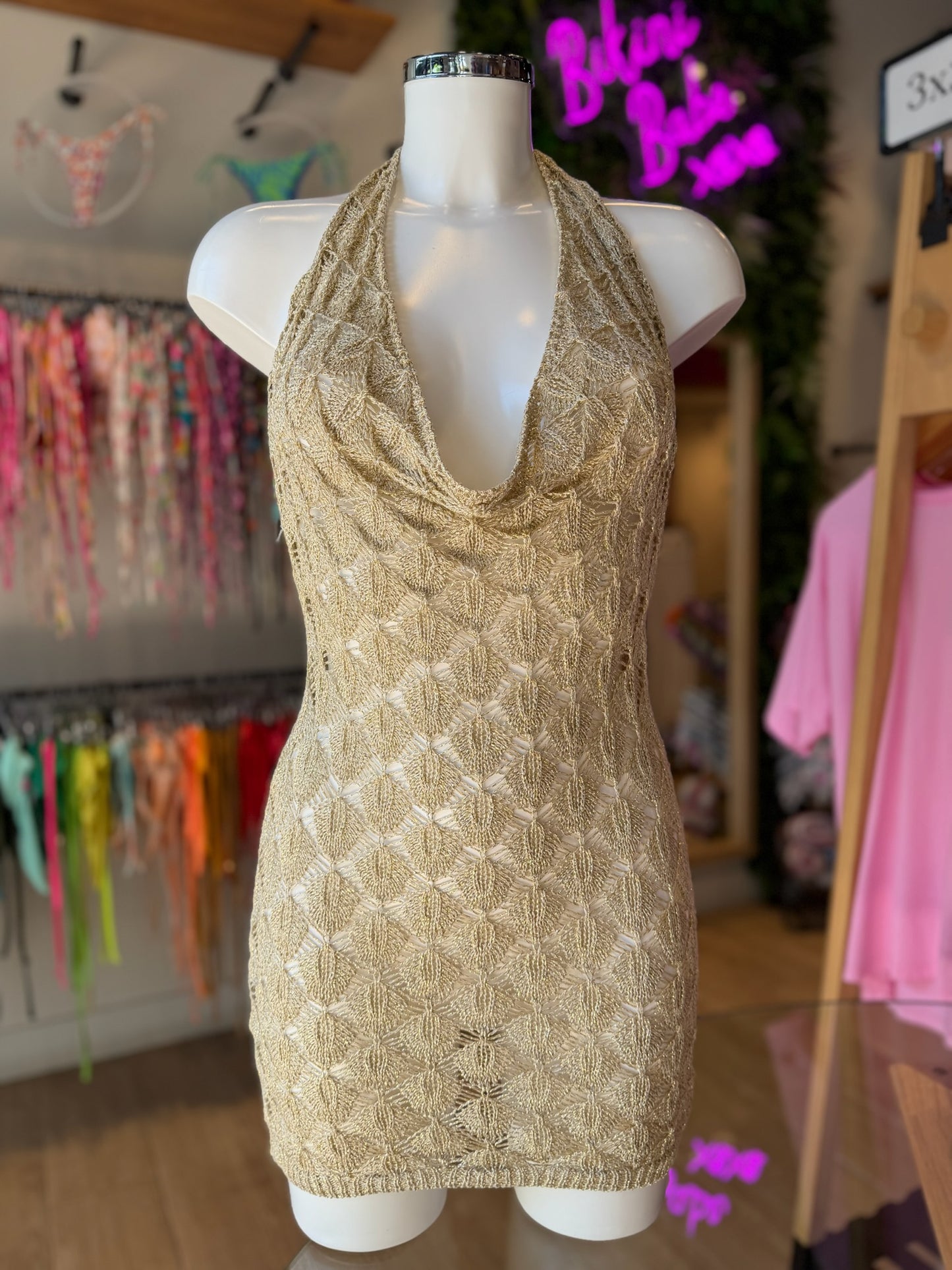 VESTIDO LUREX JENNIFER ROMBOS