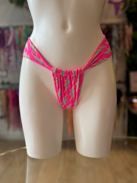 TANGA CORTINA RAYO ROSA NEON