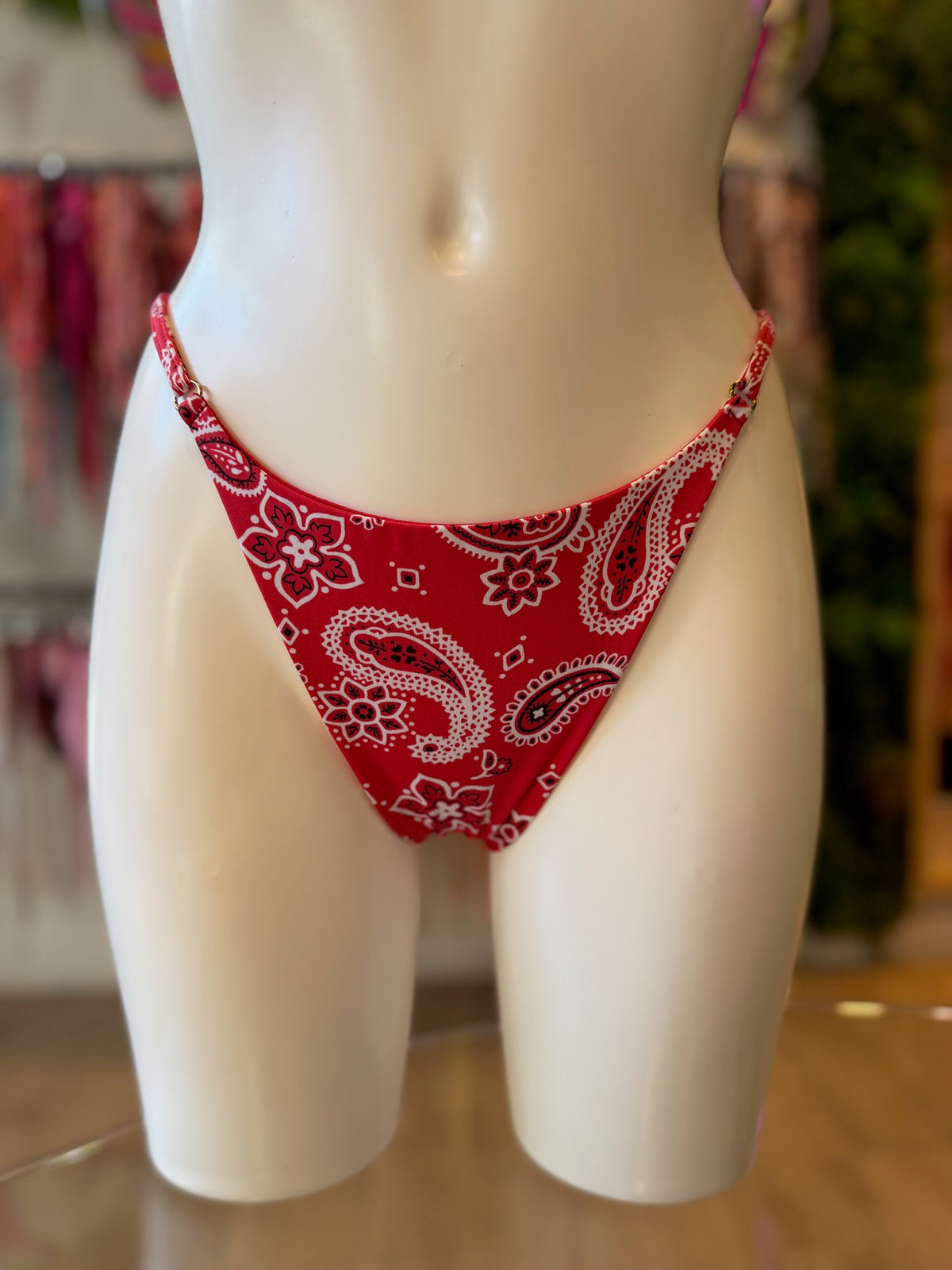 TANGA REGULABLE BANDANA ROJO
