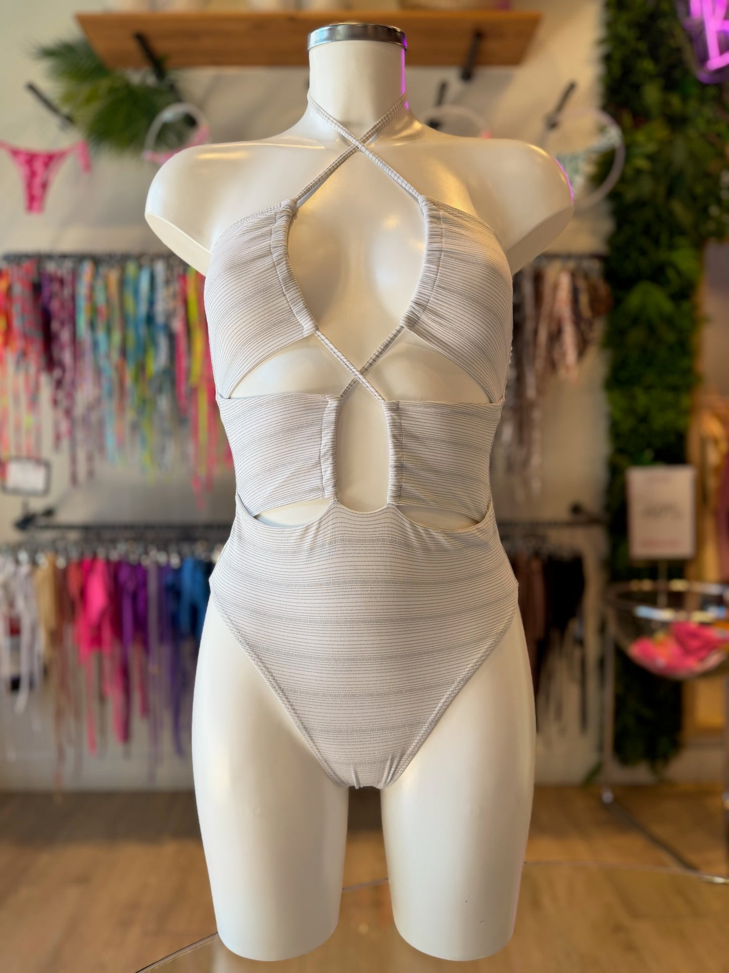 BODY DIANA LUREX BLANCO-PLATA