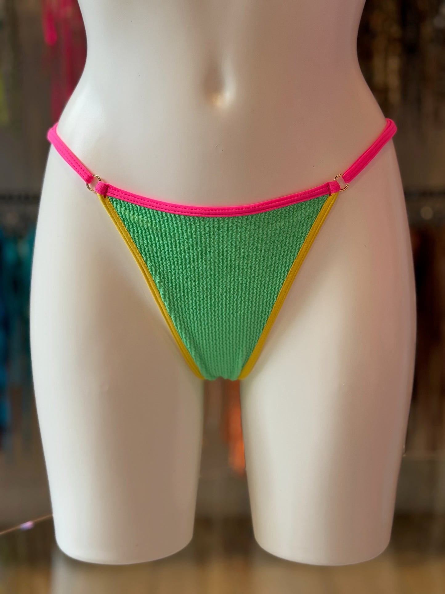 TANGA REGULABLE TWISTER TRICOLOR VERDE