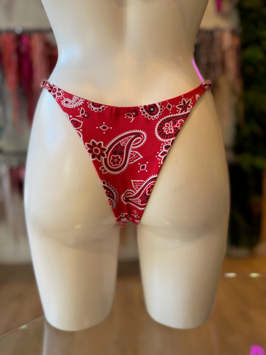 TANGA REGULABLE BANDANA ROJO