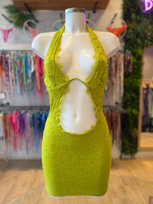 VESTIDO ENCAJE ESCOTE V