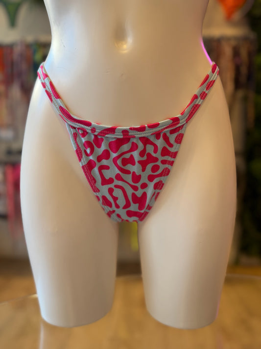 MINI TANGA EDÉN LEOPARDO FUCSIA-PERLA