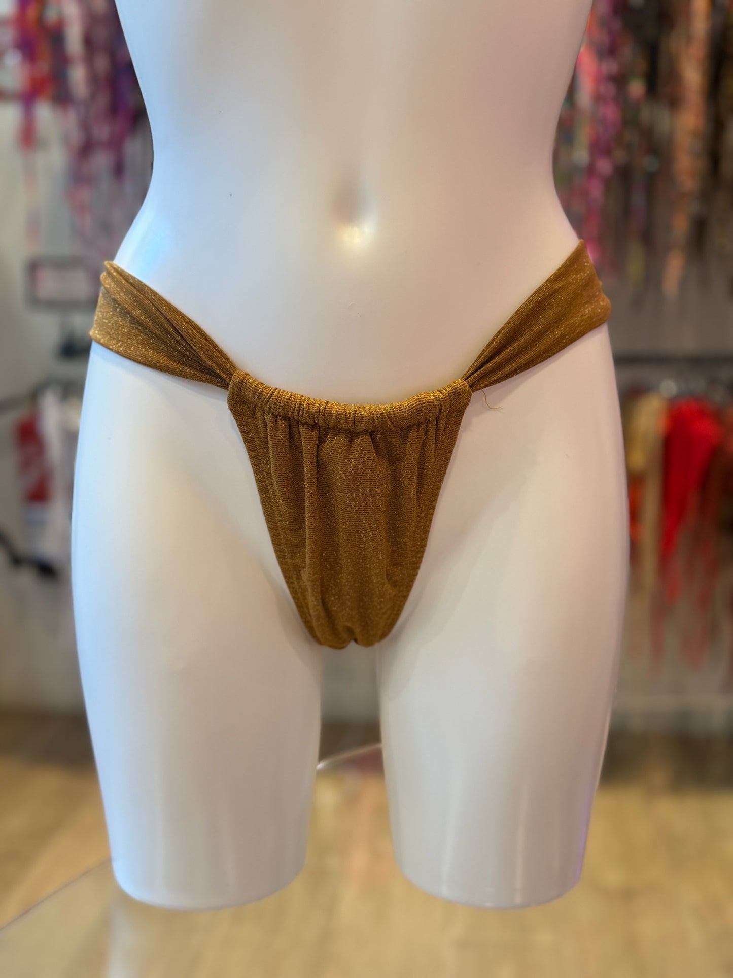 TANGA CORTINA LUREX CAMEL