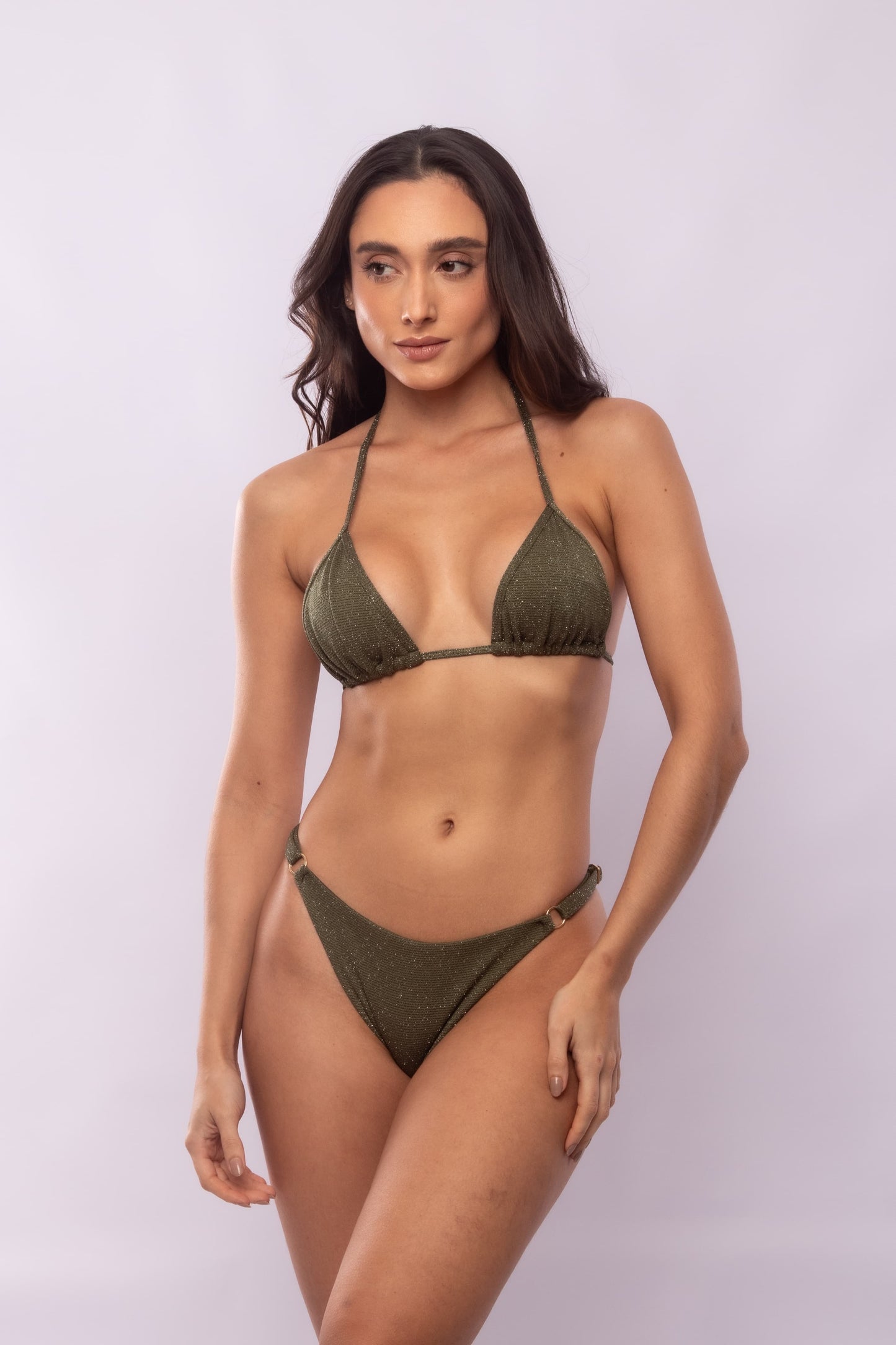 TRIÁNGULO CORTINA LUREX MILITAR