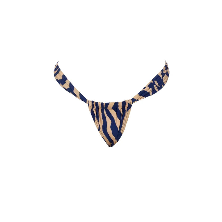 TANGA CORTINA ZEBRA ORO-MARINO