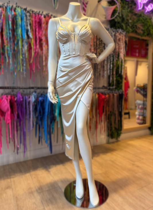 VESTIDO PLISADO CORSET