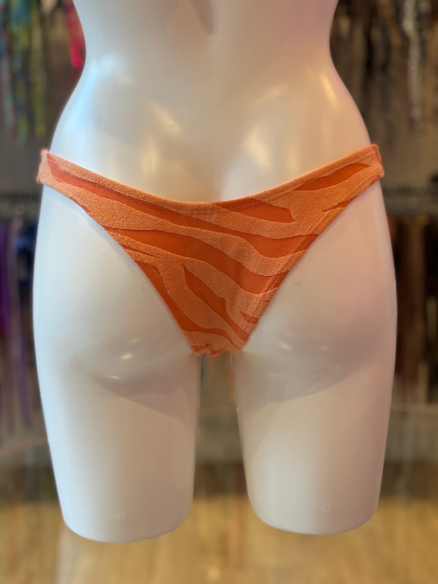 TANGA ASA DELTA TOALLA ZEBRA NARANJA