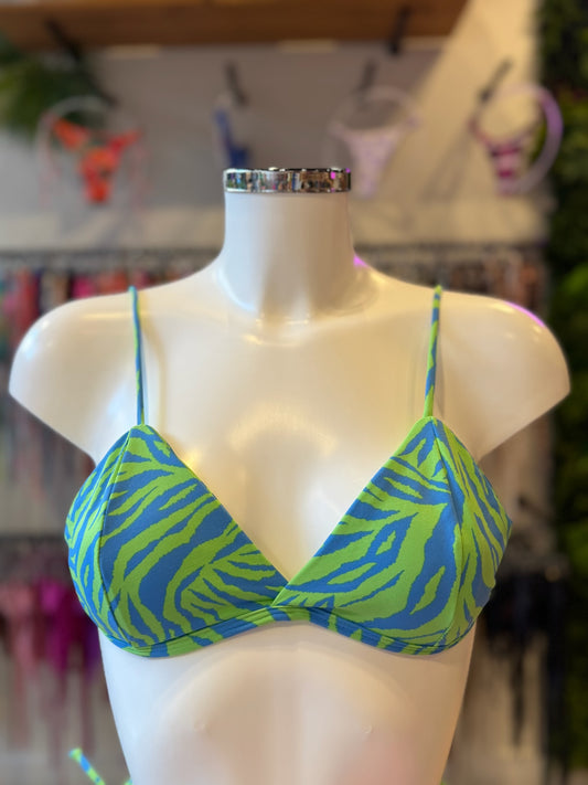 TRIÁNGULO FIJO ZEBRA VERDE-AZUL