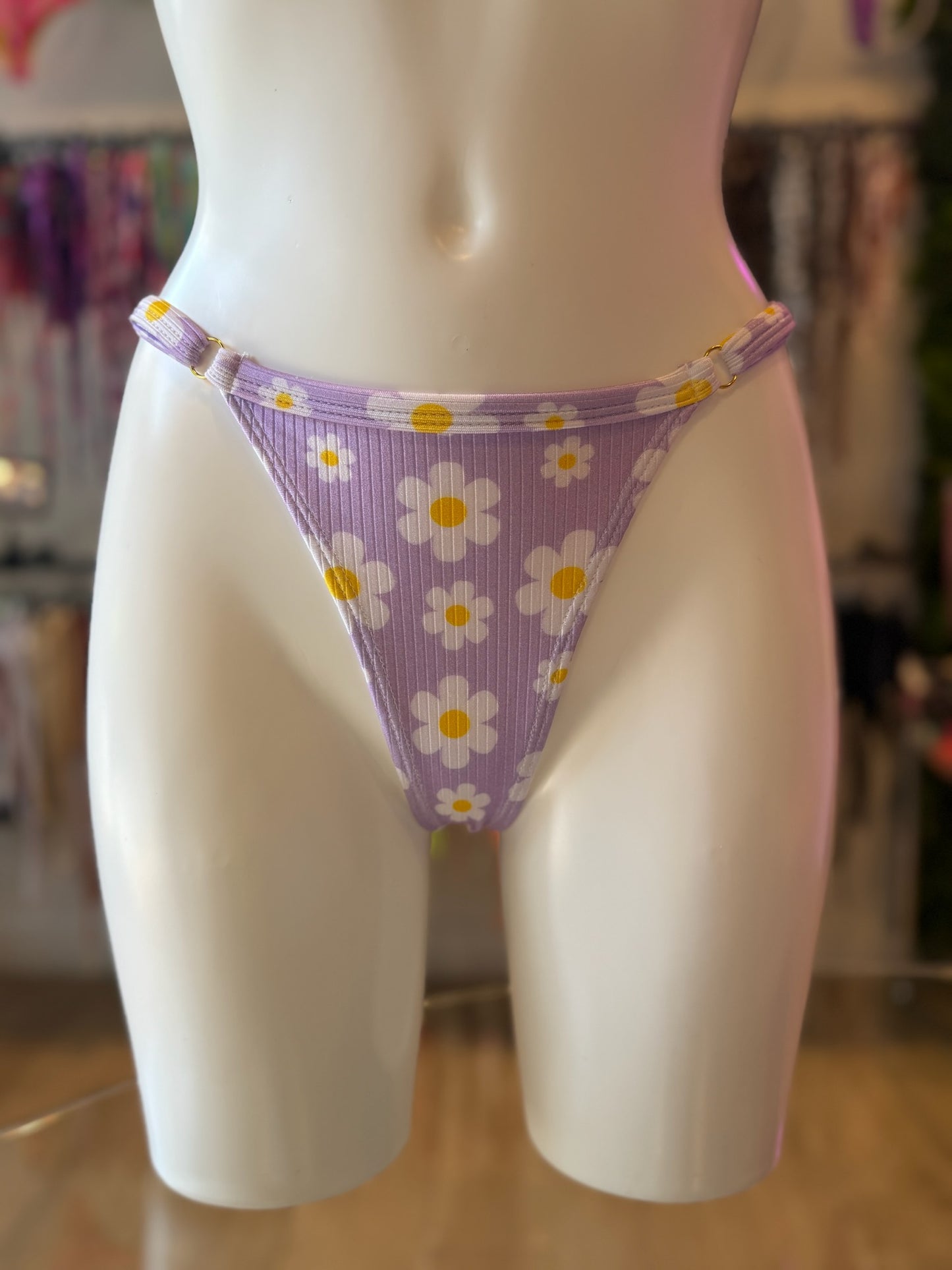 MINI TANGA REGULABLE EDÉN MARGARITAS LILA