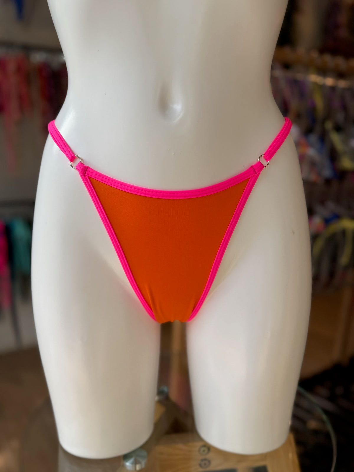 TANGA REGULABLE BICOLOR NARANJA-FUCSIA