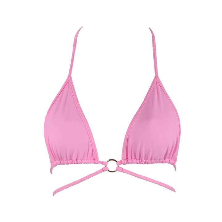 TRIÁNGULO CORTINA ARGOLLA BÁSICO ROSA BARBIE