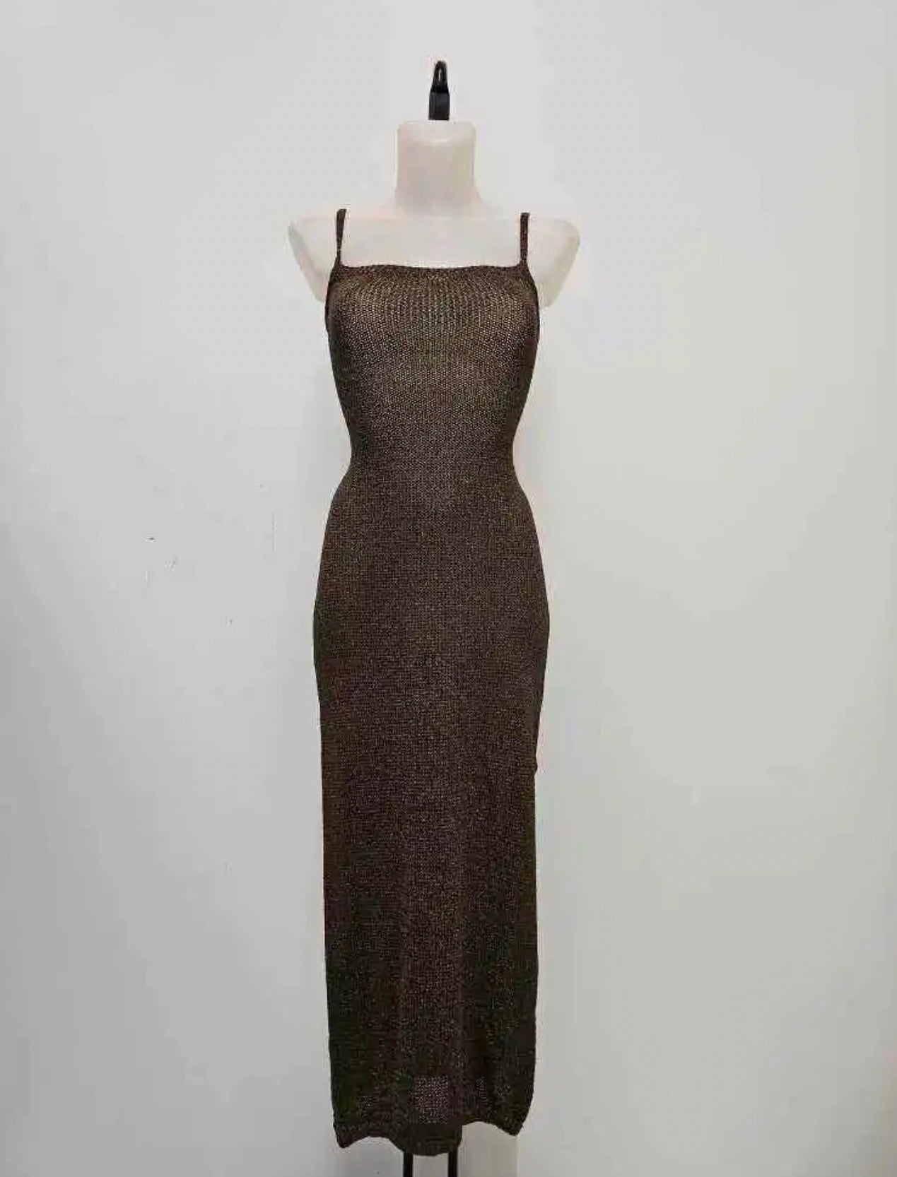VESTIDO LUREX ESPALDA ZIG ZAG