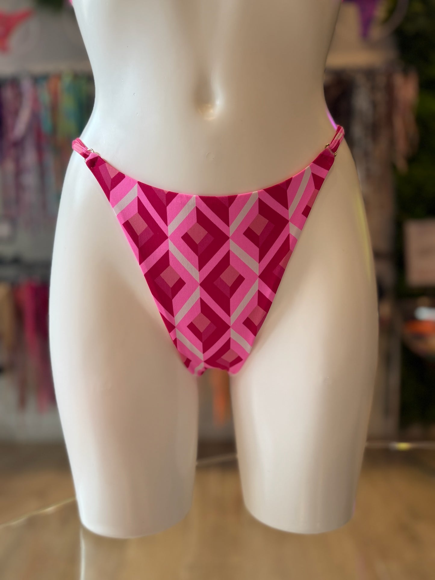 TANGA REGULABLE GEOMETRIC ROSA