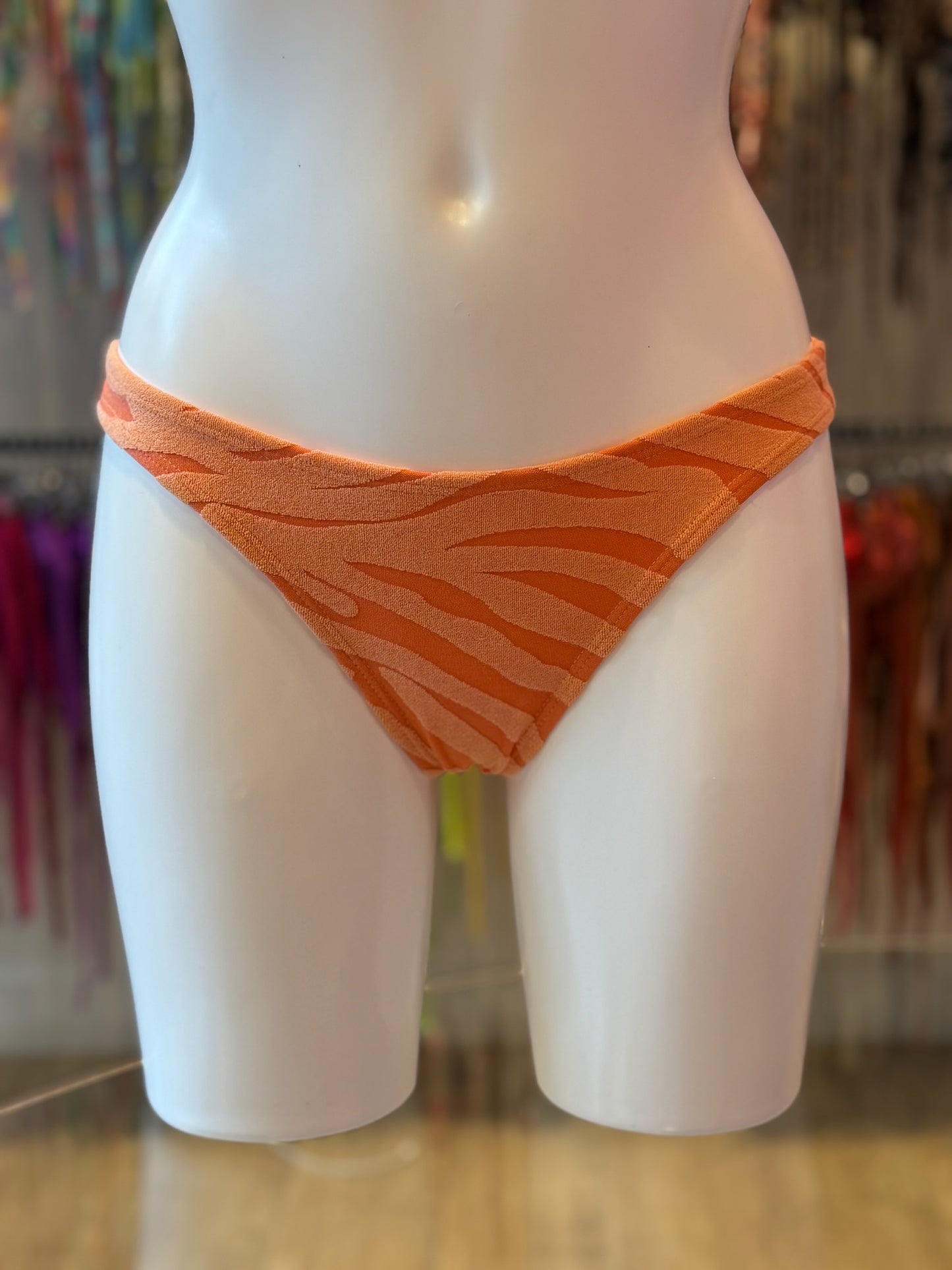 TANGA ASA DELTA TOALLA ZEBRA NARANJA
