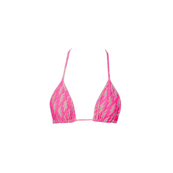 TRIANGULO CORTINA RAYO ROSA NEON