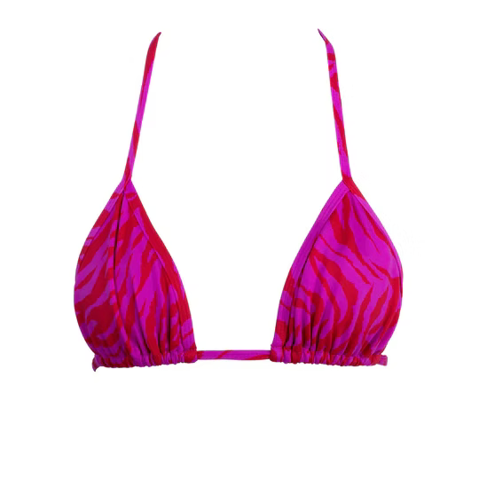 TRIÁNGULO CORTINA ZEBRA FUCSIA-ROJO