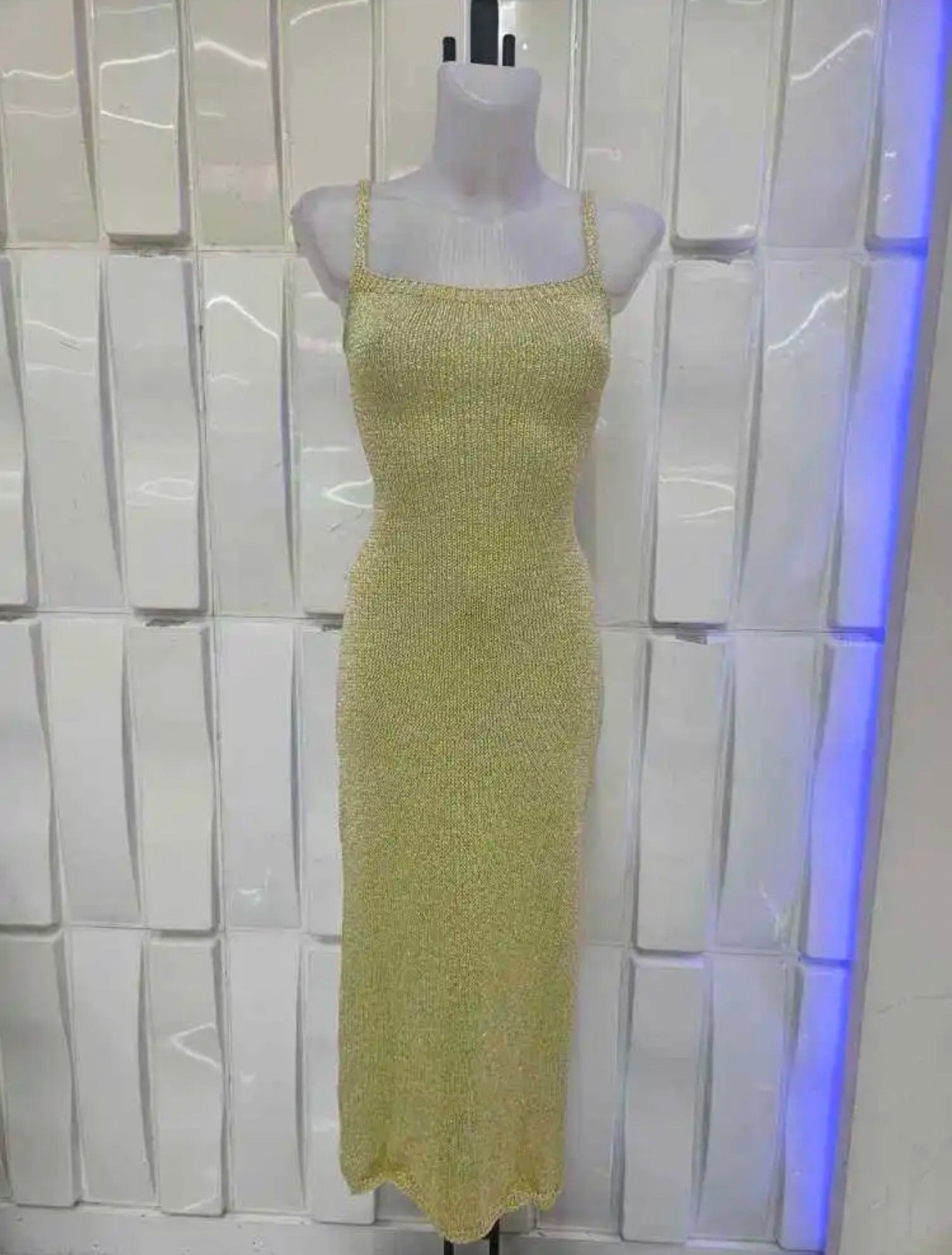 VESTIDO LUREX ESPALDA ZIG ZAG
