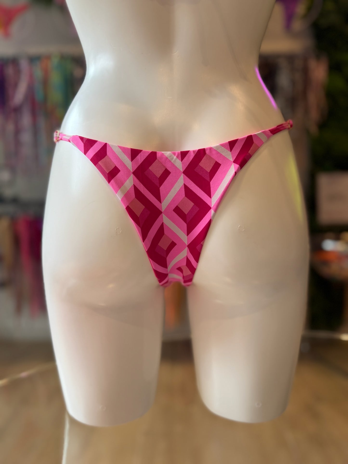 TANGA REGULABLE GEOMETRIC ROSA