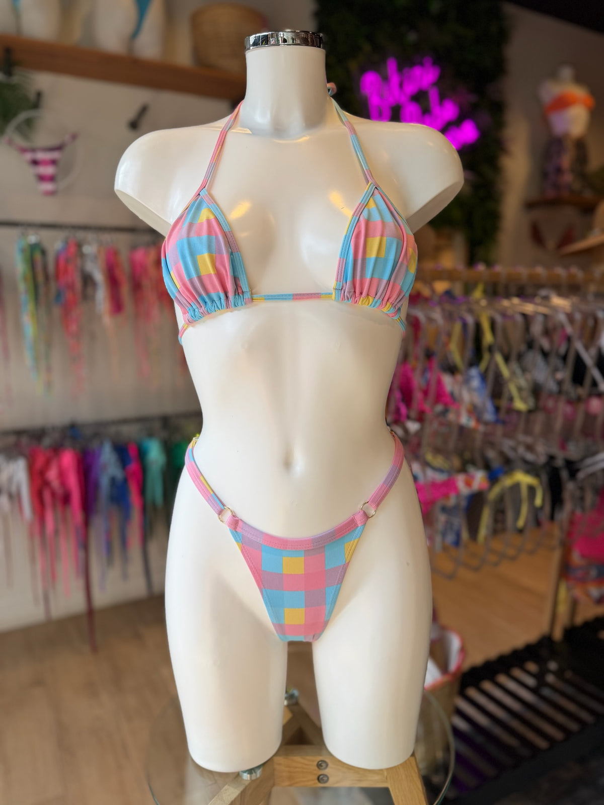 MINI TANGA REGULABLE VICHY CANDY