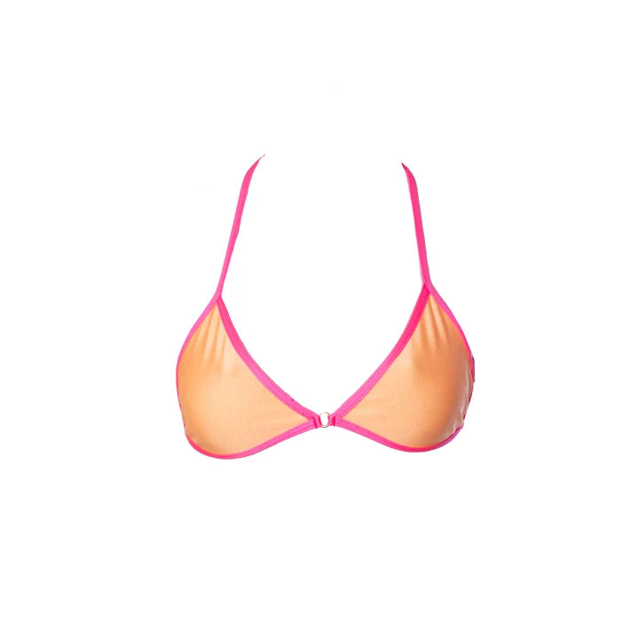 TRIÁNGULO FIJO ACERO SHINE BICOLOR NARANJA-ROSA