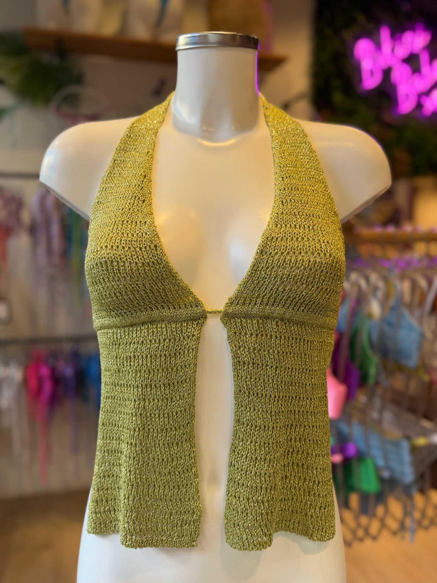TOP LUREX CUELLO HALTER