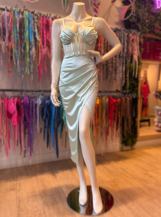 VESTIDO PLISADO CORSET