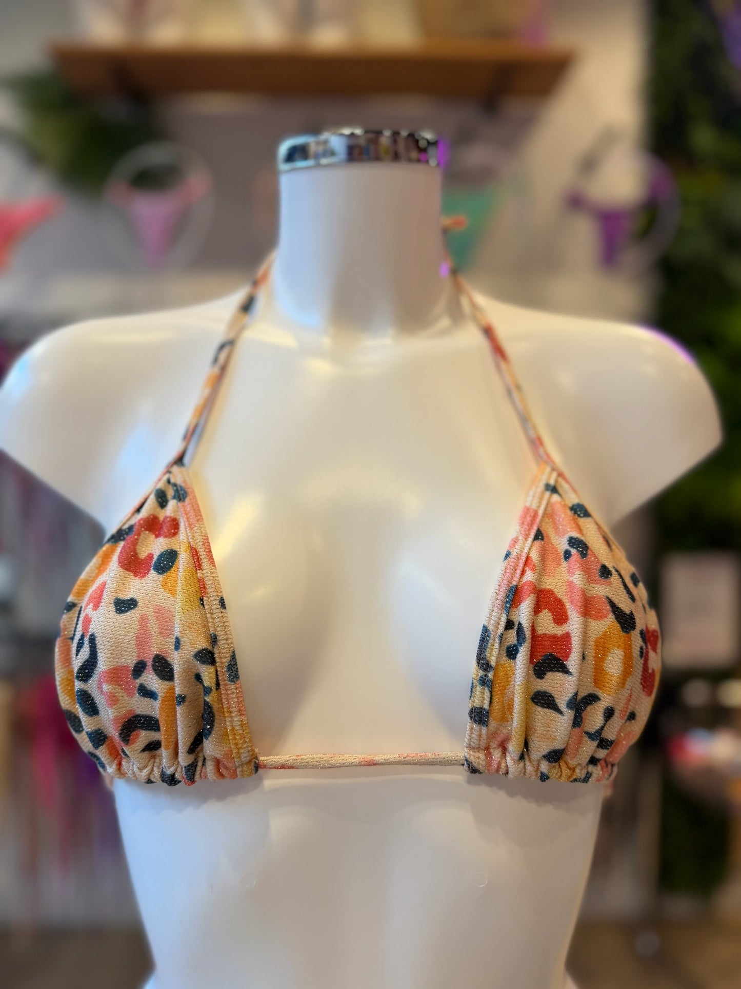TRIÁNGULO CORTINA LUREX LEOPARDO NUDE