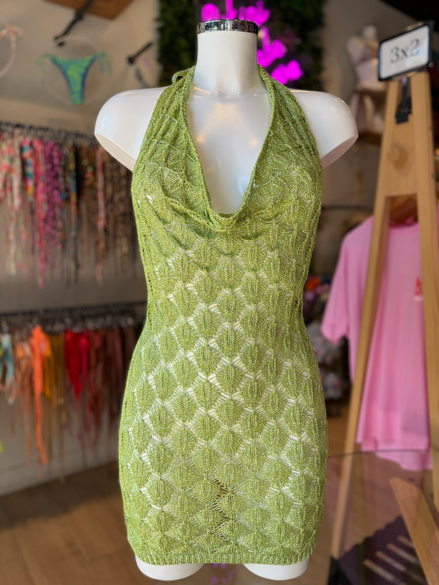 VESTIDO LUREX JENNIFER ROMBOS