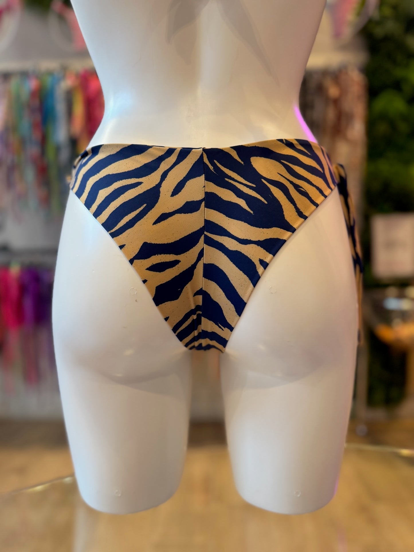 BRASILEÑA LAZOS ZEBRA ORO-MARINO