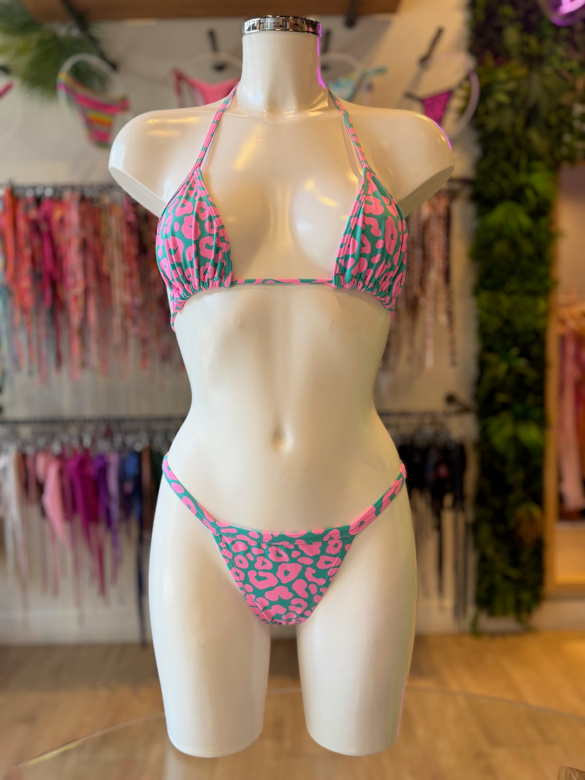 MINI TANGA LEOPARDO CELESTE-ROSA