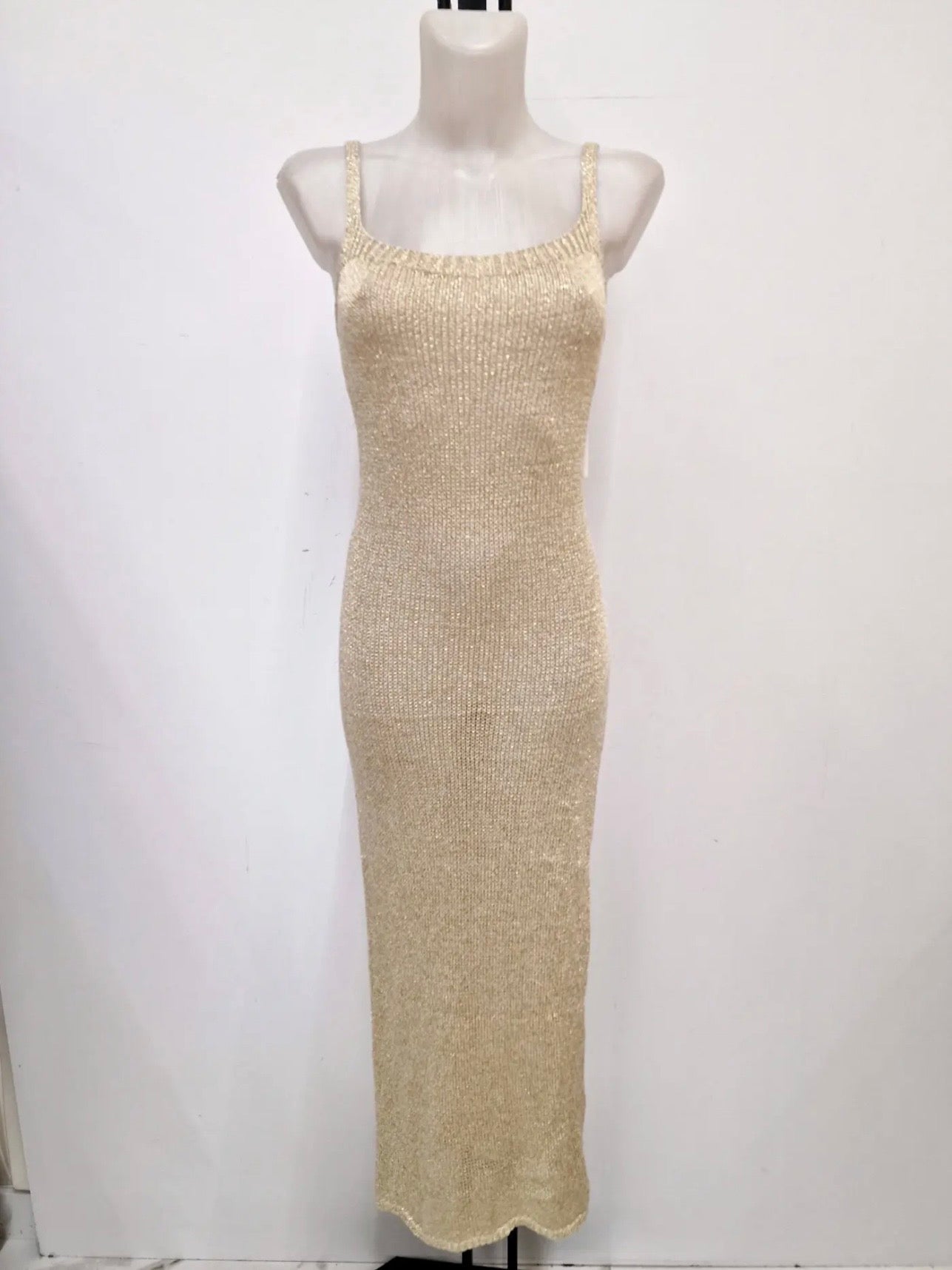 VESTIDO LUREX ESPALDA ZIG ZAG