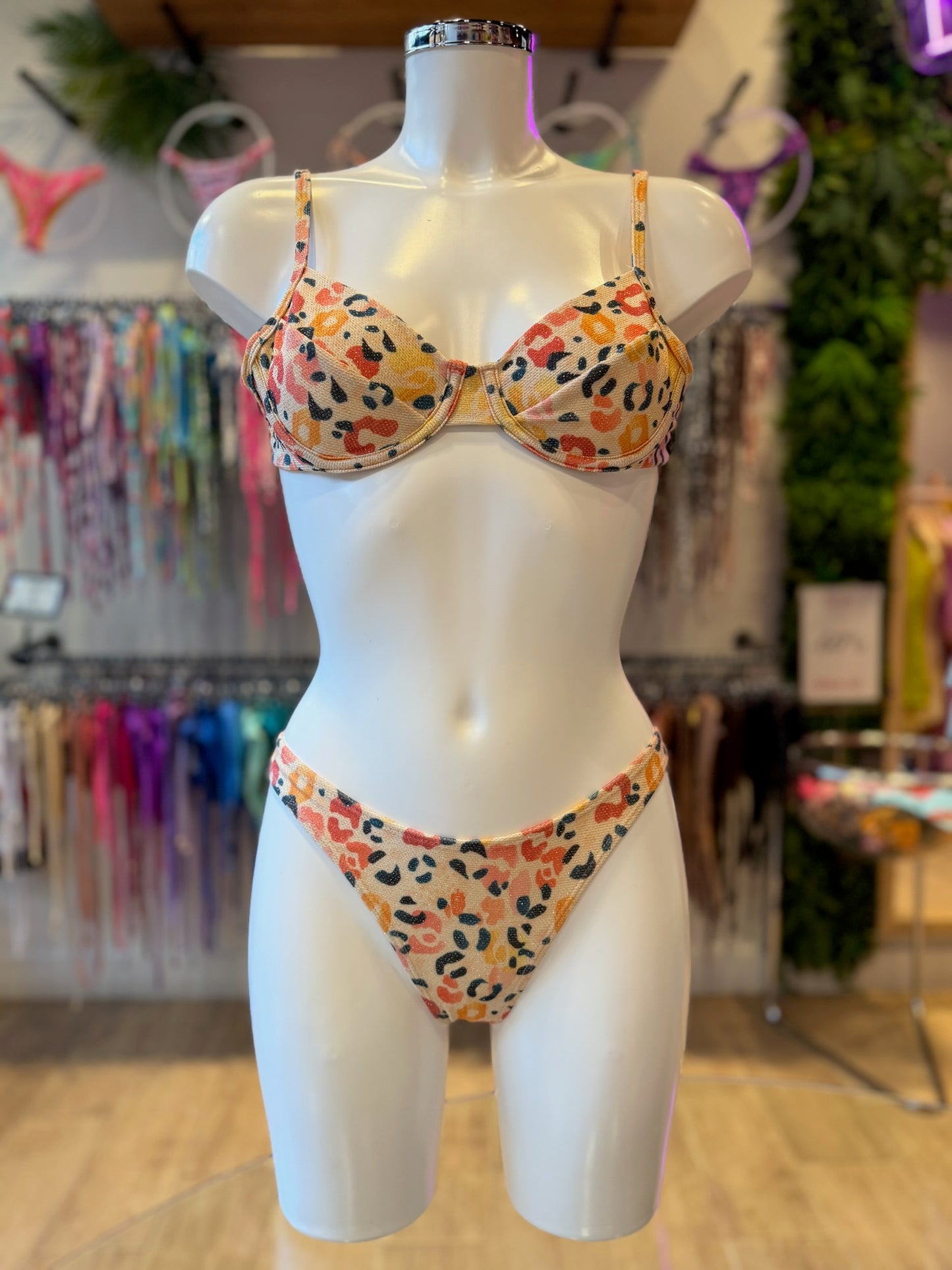 TANGA ASA DELTA LUREX LEOPARDO NUDE