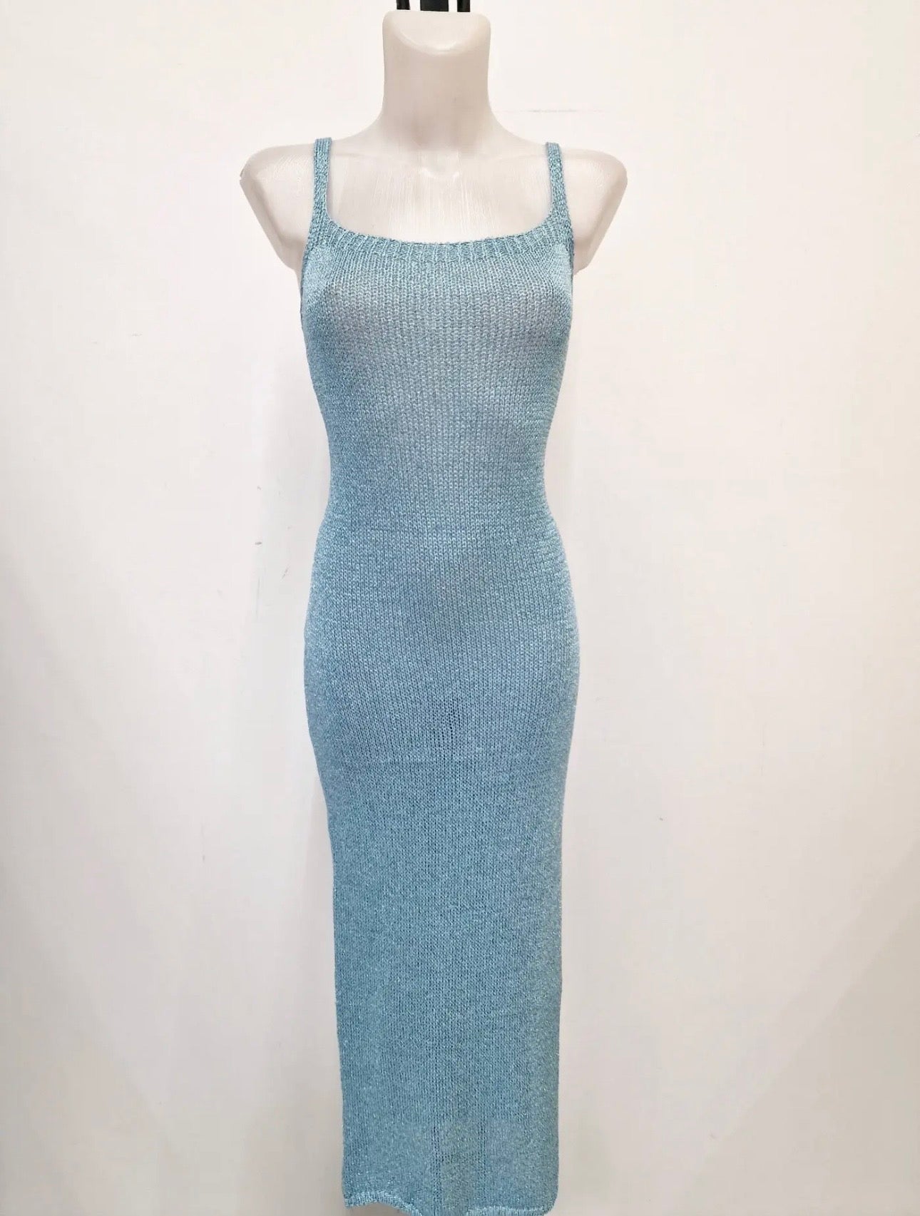 VESTIDO LUREX ESPALDA ZIG ZAG