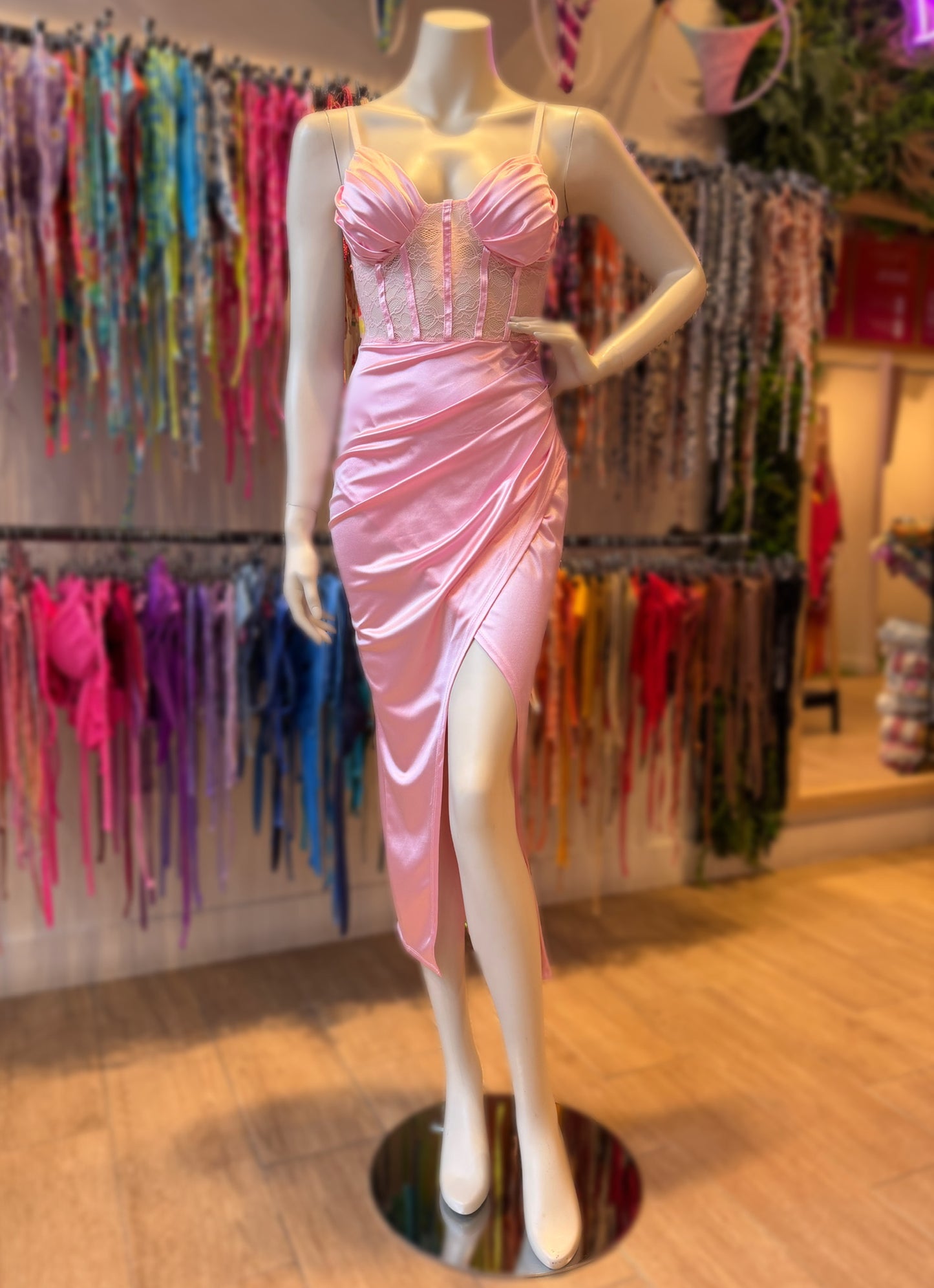 VESTIDO PLISADO CORSET