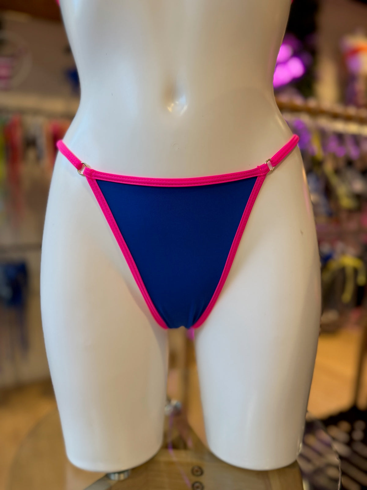 TANGA REGULABLE BICOLOR AZUL-FUCSIA