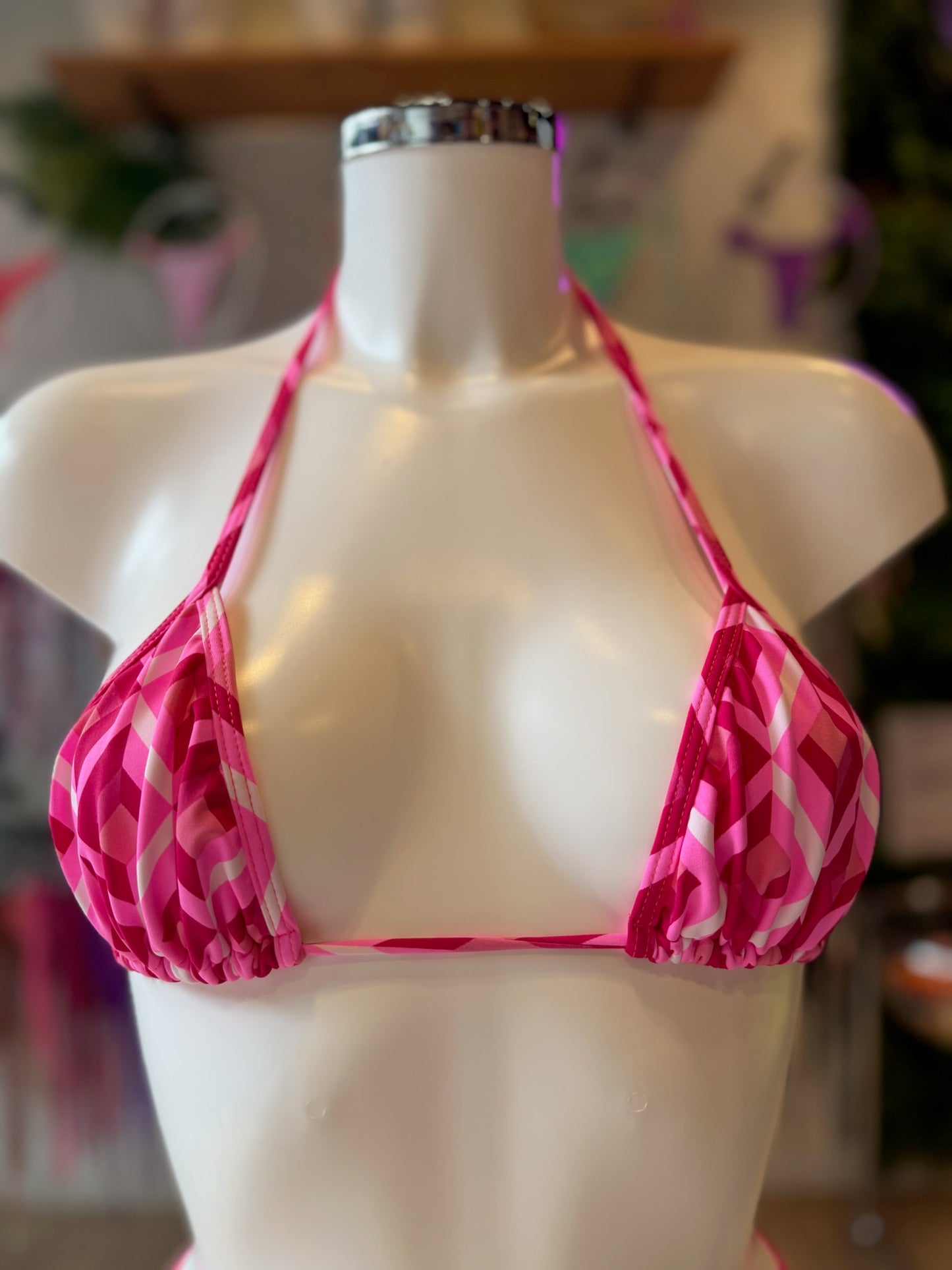 TRIÁNGULO CORTINA GEOMETRIC ROSA