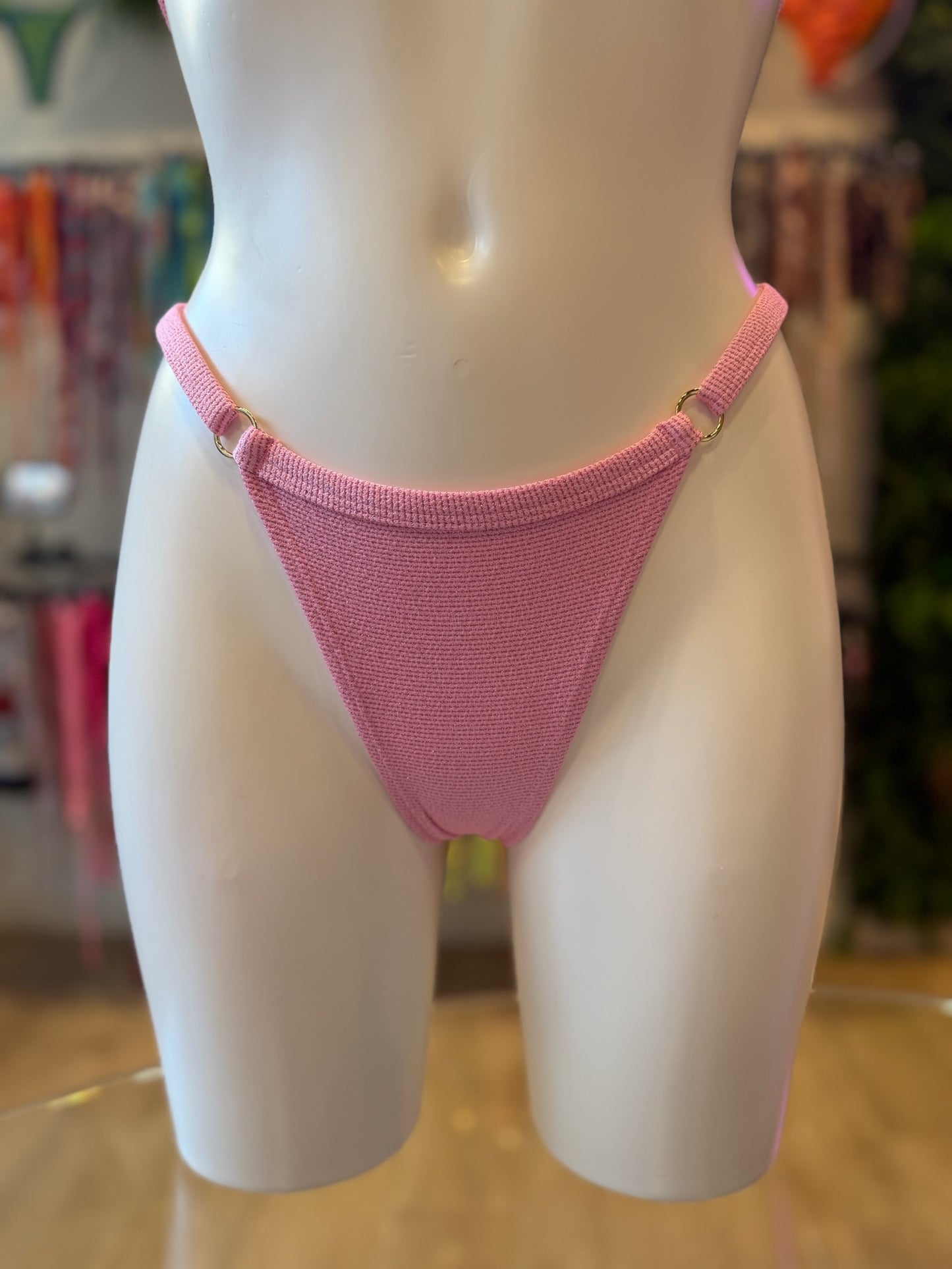 MINI TANGA REGULABLE LUREX CHICLE