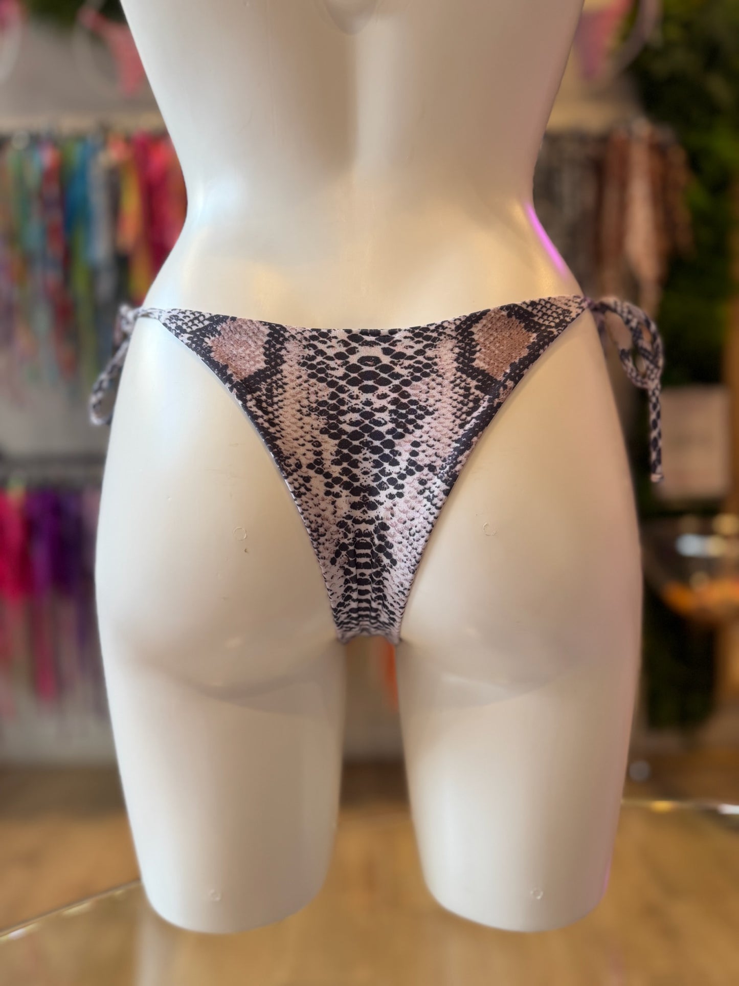 TANGA LAZOS SERPIENTE GRIS