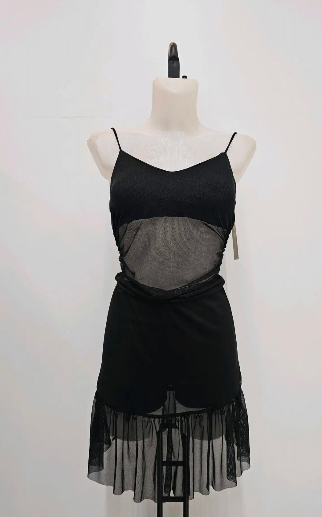 VESTIDO FLECOS TUL TRANSPARENCIAS